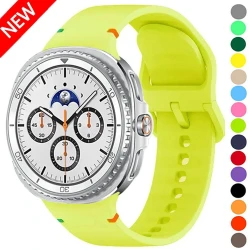 Official Silicone Watchband For Samsung Galaxy Watch 8 40mm 44mm 1:1 Sports Bracelet Wristband Galaxy Watch 8 Classic 46mm Belt