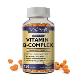 Mulittea 3X Complex Vitamin B  Supplements (B12 B2 B6)for Relieve Stress Improve Immunity System Energy Support