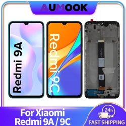 6.53" IPS LCD For Xiaomi Redmi 9A 9C LCD Display Touch Screen Digitizer Assembly M2006C3LG M2006C3MG LCD Replacement Parts