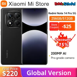 Global Version Redmi Note 14 Pro 5G Xiaomi Smartphone MediaTek Dimensity 7300-Ultra 200MP AI camera NFC 6.67"AMOLED Disply IP68