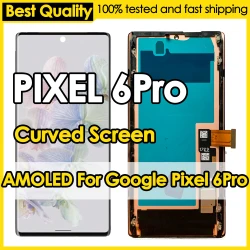 AMOLED For Google Pixel 6 Pro LCD Display GLUOG, G8VOU, GF5KQ Digitizer Assembly Touch Screen Replacement Repair Wholesale