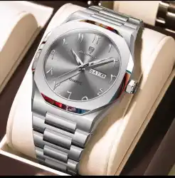 Pochlaga Men's Stainless Steel Quartz Watch