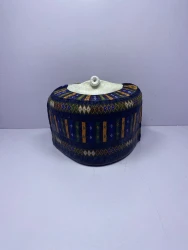 Blue Maimala – Hausa/Fulani Cap, Kufi, Handwoven Cap, Zawa