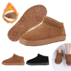 Women Snow Boots Warm Winter Booties Anti-Slip Slip On Short Boots Comfort Ankle Boots Faux Fur Lining Boots for Hiking